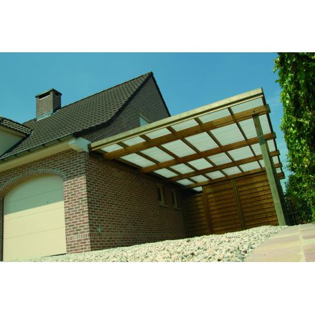 Collstrop Carport mural en bois B14 844x316 cm