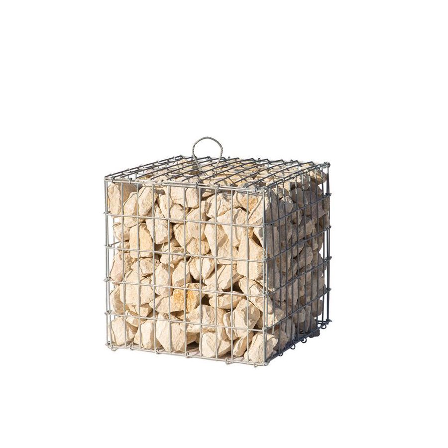 Gabion rempli - 100 x 100 x 50 cm - Maille : 5 x 10 cm