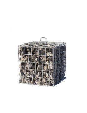 Gabion rempli - 100 x 100 x 50 cm - Maille : 5 x 10 cm