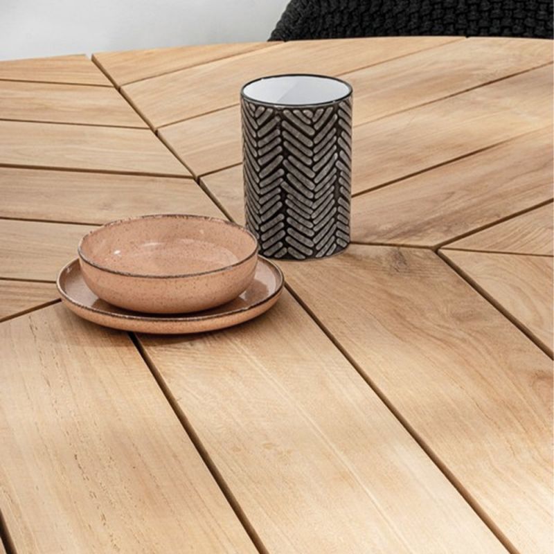 Bizzotto Table de Jardin 8 places PALMDALE Carbone