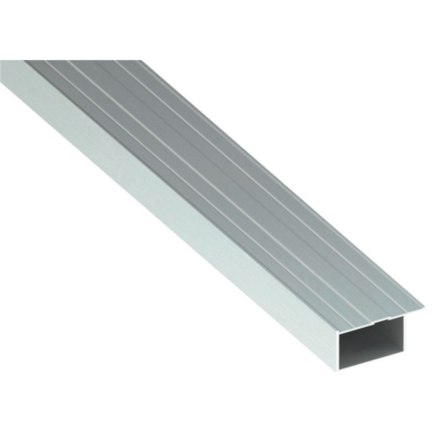 Lambourde aluminium 47x76x4000 mm + 30 vis auto-perçeuse - Longueur : 4 m - Largeur : 76 mm - Hauteur : 47 mm