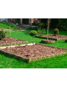 Bordure pour potager - Noisetier tressage horizontal