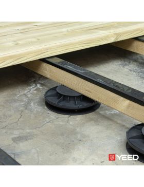 Zelfnivellerende terrasdrager voor houten of composiet terras - 50/65 mm - YEED